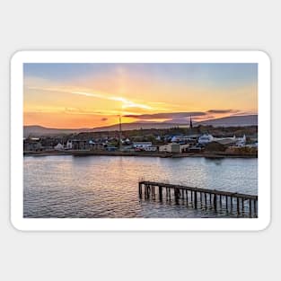 Evening Approach To Invergordon digital art Sticker